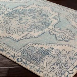 SURYA KINNARA DISTRESSED RUG: BLUE