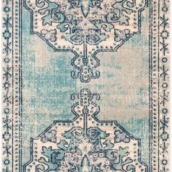 SURYA KINNARA DISTRESSED RUG: BLUE