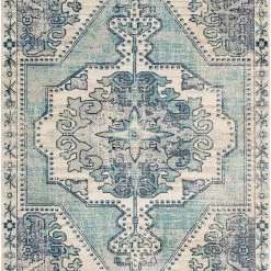 SURYA KINNARA DISTRESSED RUG: BLUE