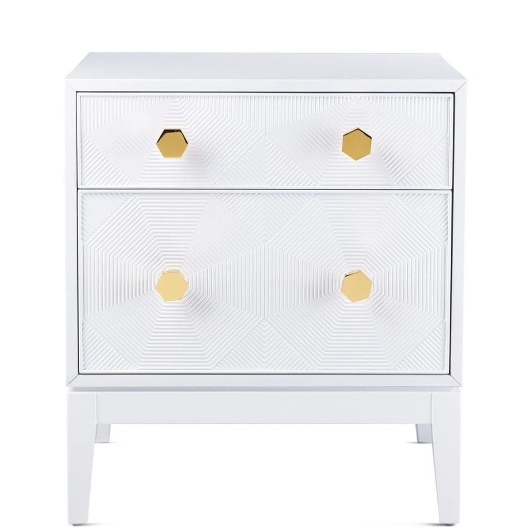 TOV Bedroom KITZY WHITE LACQUER END TABLE 1 TOV Bedroom KITZY WHITE LACQUER END TABLE