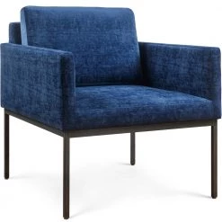 TOV KLEIN NAVY VELVET ARM CHAIR Living Room