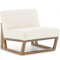 FOUR HANDS KNOLL NATURAL BOUCLÉ SLIPPER CHAIR Furniture 12 FOUR HANDS KNOLL NATURAL BOUCLÉ SLIPPER CHAIR Furniture