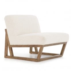 FOUR HANDS KNOLL NATURAL BOUCLÉ SLIPPER CHAIR Furniture 14 FOUR HANDS KNOLL NATURAL BOUCLÉ SLIPPER CHAIR Furniture