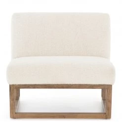 FOUR HANDS KNOLL NATURAL BOUCLÉ SLIPPER CHAIR Furniture