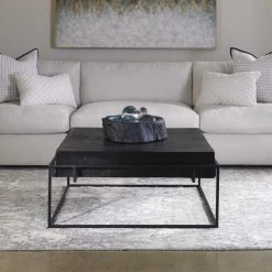 UTTERMOST KNOX OXIDIZED BLACK ALUMINUM COFFEE TABLE Furniture