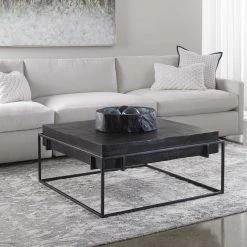 UTTERMOST KNOX OXIDIZED BLACK ALUMINUM COFFEE TABLE Furniture