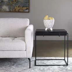UTTERMOST Furniture KNOX OXIDIZED BLACK SIDE TABLE