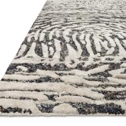 LOLOI JUNEAU WOOL + VISCOSE RUG: CHARCOAL, SILVER