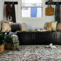 LOLOI JUNEAU WOOL + VISCOSE RUG: CHARCOAL, SILVER