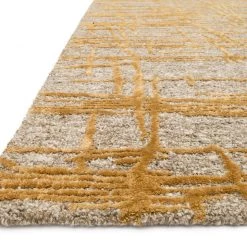 LOLOI JUNEAU 05 WOOL + VISCOSE RUG: NATURAL, GOLD