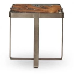 URBIA Living Room KULLEN TEAK + STEEL END TABLE