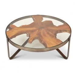 URBIA KULLEN TEAK + STEEL COFFEE TABLE