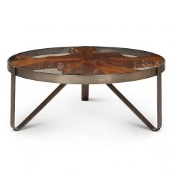 URBIA KULLEN TEAK + STEEL COFFEE TABLE