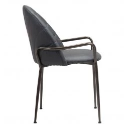 ZUO Furniture KURT BLACK LEATHERETTE DINING CHAIR 11 ZUO Furniture KURT BLACK LEATHERETTE DINING CHAIR