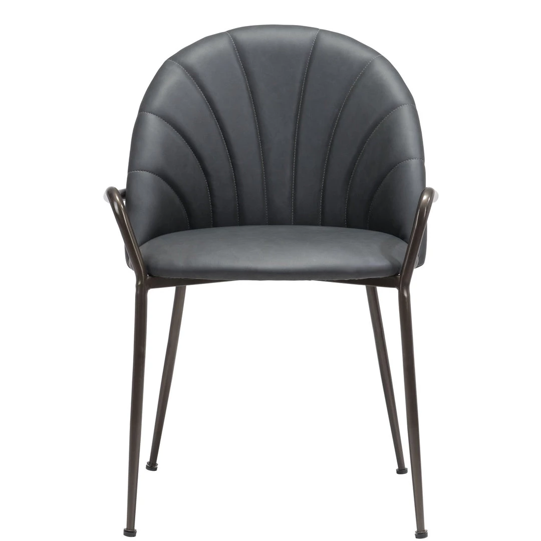 ZUO Furniture KURT BLACK LEATHERETTE DINING CHAIR 1 ZUO Furniture KURT BLACK LEATHERETTE DINING CHAIR
