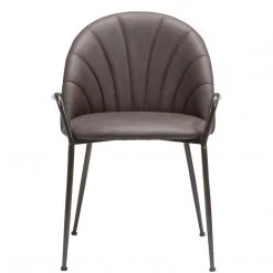 ZUO KURT BROWN LEATHERETTE DINING CHAIR Furniture