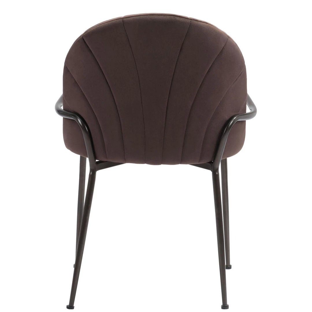 ZUO Furniture KURT BROWN VELVET DINING CHAIR 5 ZUO Furniture KURT BROWN VELVET DINING CHAIR