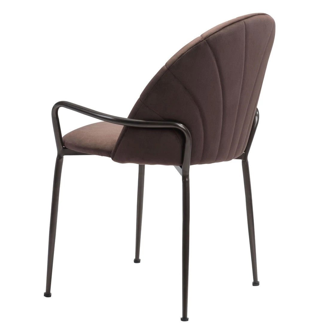ZUO Furniture KURT BROWN VELVET DINING CHAIR 6 ZUO Furniture KURT BROWN VELVET DINING CHAIR
