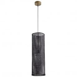 CYAN LA SELVA MATTE BLACK RATTAN PENDANT Lighting