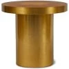 URBIA Furniture LARA BRASS & OAK BURL END TABLE