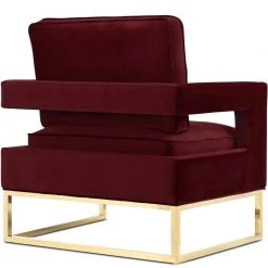 TOV Living Room LAURENT VELVET ARM CHAIR