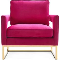 TOV Living Room LAURENT VELVET ARM CHAIR