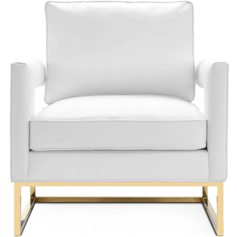 TOV LAURENT WHITE LEATHER ARM CHAIR Living Room 1 TOV LAURENT WHITE LEATHER ARM CHAIR Living Room