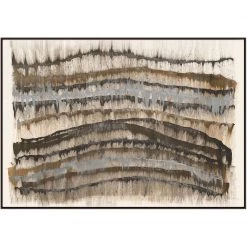 L ART Wall Art "LAYERED MOUNTAINS" LINEN ART