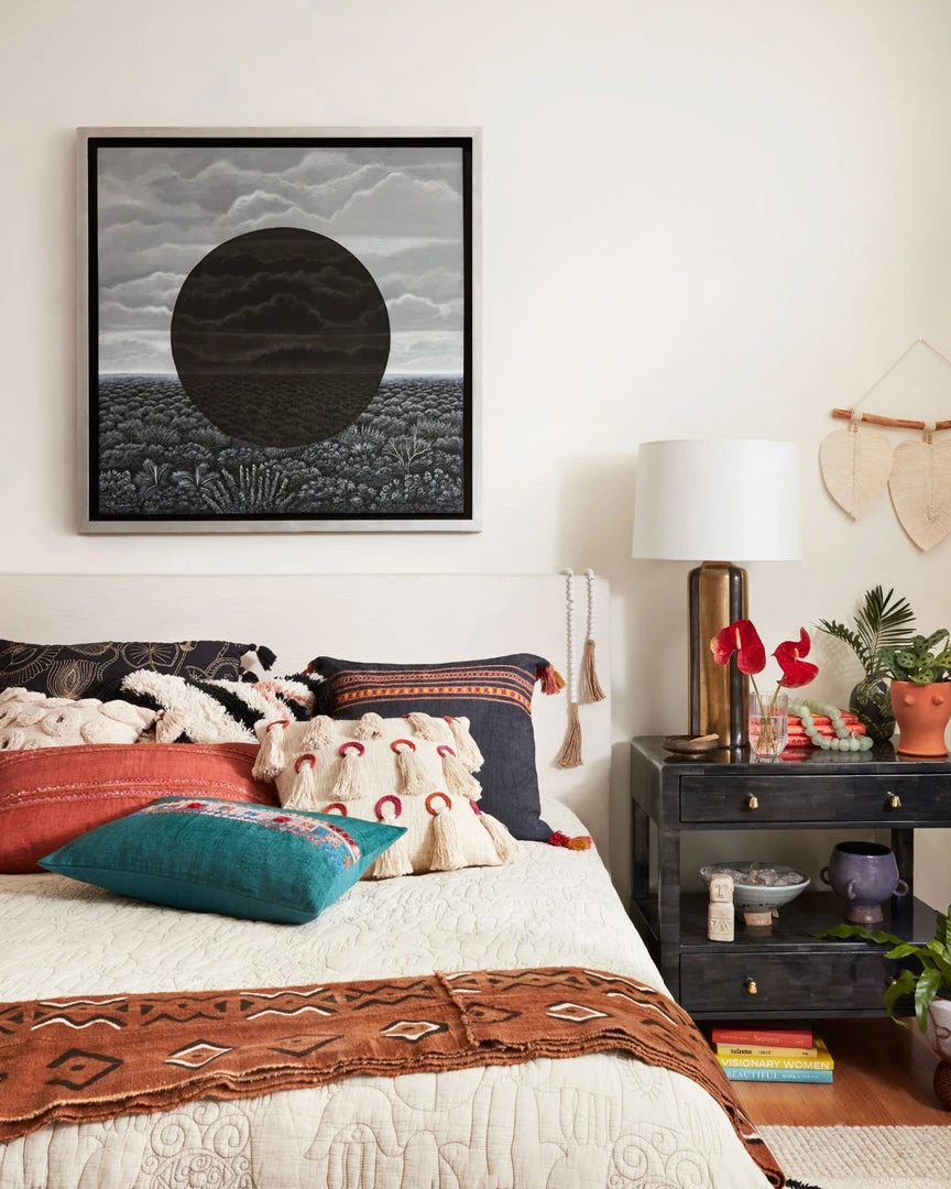 LOLOI Pillows + Poufs LEAVES & VINES EMBROIDERED LUMBAR PILLOW 3 LOLOI Pillows + Poufs LEAVES & VINES EMBROIDERED LUMBAR PILLOW