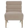 TOV LEONIE ARMLESS ACCENT CHAIR: CREAM VELVET Living Room