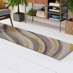 SURYA WAVES WOOL + VISCOSE RUG: GOLD, GRAY 9 SURYA WAVES WOOL + VISCOSE RUG: GOLD, GRAY