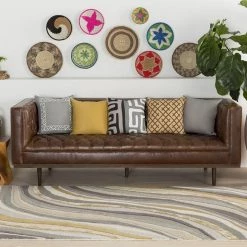 SURYA WAVES WOOL + VISCOSE RUG: GOLD, GRAY 8 SURYA WAVES WOOL + VISCOSE RUG: GOLD, GRAY