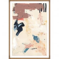 L ART Wall Art "LIFE INTERSECTIONS I" GLASS FRAMED ART