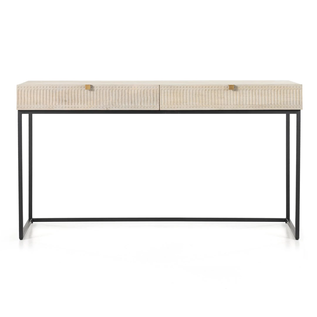 FOUR HANDS Furniture LIGHT WASH CARVED MANGO WRITING DESK 1 FOUR HANDS Furniture LIGHT WASH CARVED MANGO WRITING DESK