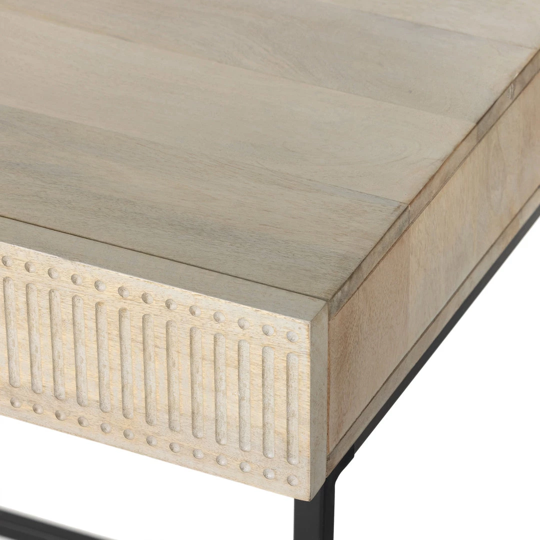 FOUR HANDS Furniture LIGHT WASH CARVED MANGO WRITING DESK 6 FOUR HANDS Furniture LIGHT WASH CARVED MANGO WRITING DESK