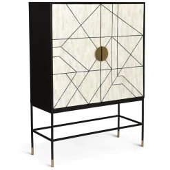 MOES Furniture LIGNE MOSAIC BONE INLAY CABINET