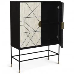 MOES Furniture LIGNE MOSAIC BONE INLAY CABINET
