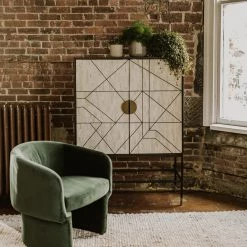 MOES Furniture LIGNE MOSAIC BONE INLAY CABINET