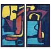 L ART Wall Art "LIKE BLUE" CANVAS ART DIPTYCH | SET OF 2