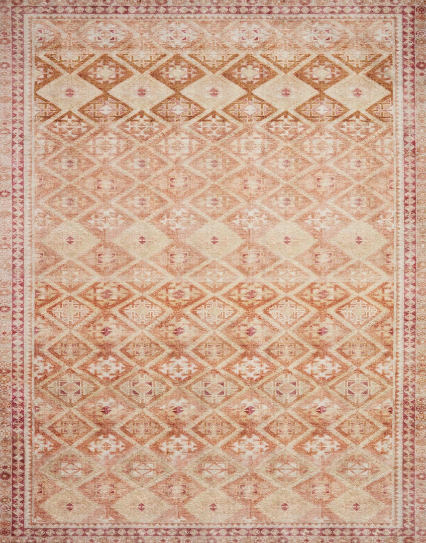 LOLOI LILAH VINTAGE PRINT FLAT RUG: SUNKIST PEACH 1 LOLOI LILAH VINTAGE PRINT FLAT RUG: SUNKIST PEACH