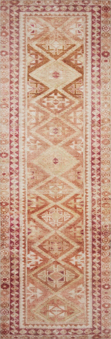 LOLOI LILAH VINTAGE PRINT FLAT RUG: SUNKIST PEACH 7 LOLOI LILAH VINTAGE PRINT FLAT RUG: SUNKIST PEACH