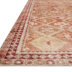 LOLOI LILAH VINTAGE PRINT FLAT RUG: SUNKIST PEACH 11 LOLOI LILAH VINTAGE PRINT FLAT RUG: SUNKIST PEACH