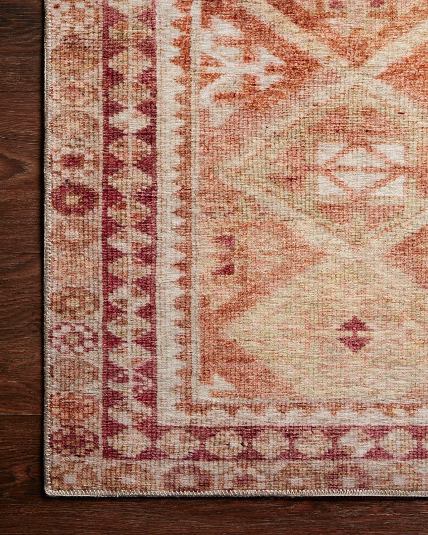 LOLOI LILAH VINTAGE PRINT FLAT RUG: SUNKIST PEACH 3 LOLOI LILAH VINTAGE PRINT FLAT RUG: SUNKIST PEACH