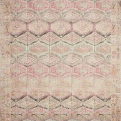 LOLOI LILITH VINTAGE PRINT FLAT RUG: DUSTY ROSE