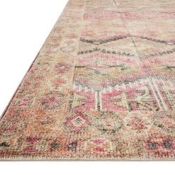 LOLOI LILITH VINTAGE PRINT FLAT RUG: DUSTY ROSE