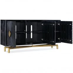 HOOKER LIMA RUSTIC BLACK MEDIA CREDENZA Furniture
