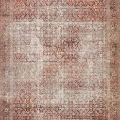LOLOI LINLEY VINTAGE PRINT FLAT RUG: CINNAMON
