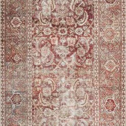 LOLOI LINLEY VINTAGE PRINT FLAT RUG: CINNAMON