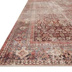 LOLOI LINLEY VINTAGE PRINT FLAT RUG: CINNAMON