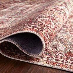 LOLOI LINLEY VINTAGE PRINT FLAT RUG: CINNAMON